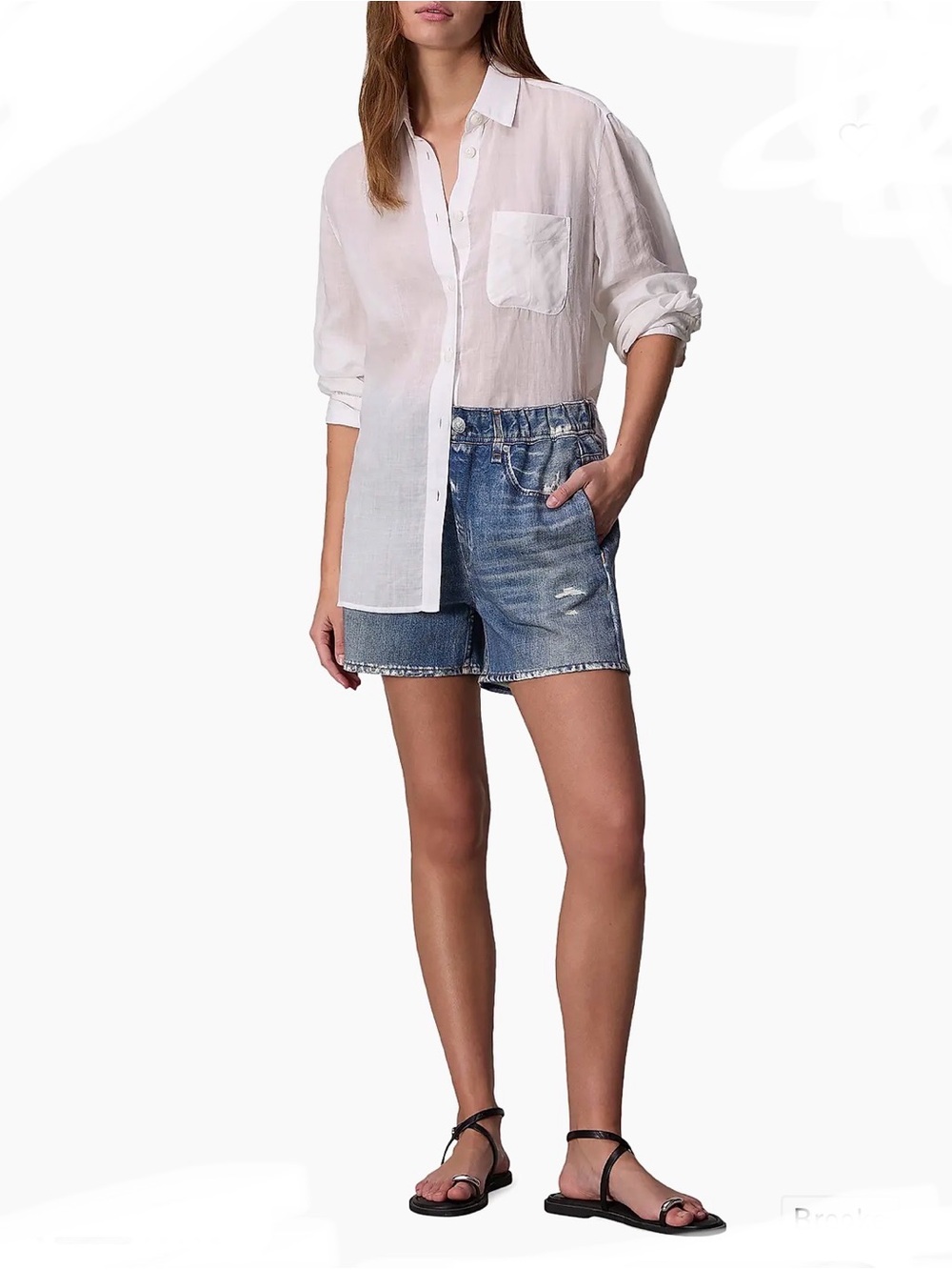 Rag and Bones shorts made out of sweatshirt material that look like jeans